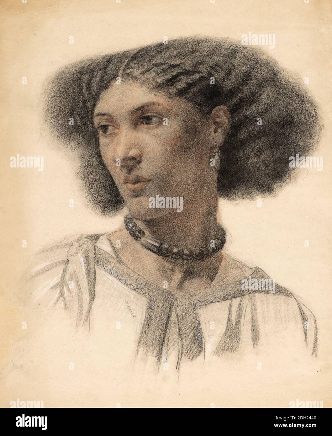 Fanny Eaton (1835 - 1924) jamaikanisch geborenes Künstlermodell, bekannt als Modell für die präraffaelitische Bruderschaft und ihren Kreis zwischen 1859 und 1867. Stockfoto