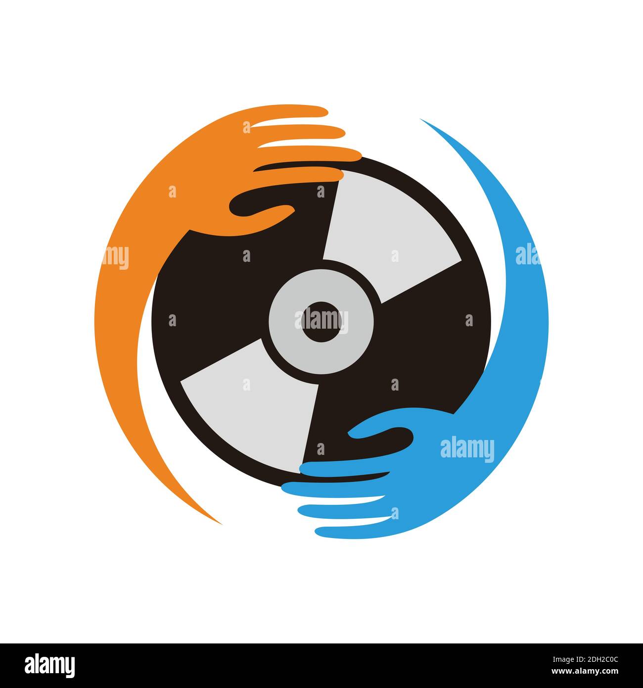 Abstrakt spielen Musik Remix Logo Symbol Konzept Grafik Vektor Design Stock Vektor