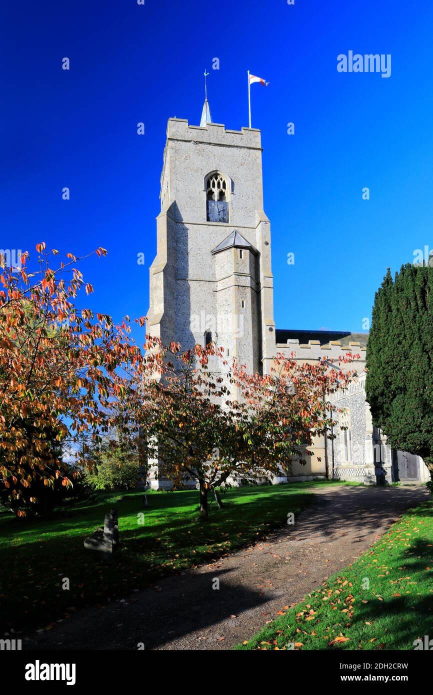St. Peter und St. Pauls Kirche, Bardwell Dorf, Suffolk County, England, Großbritannien Stockfoto