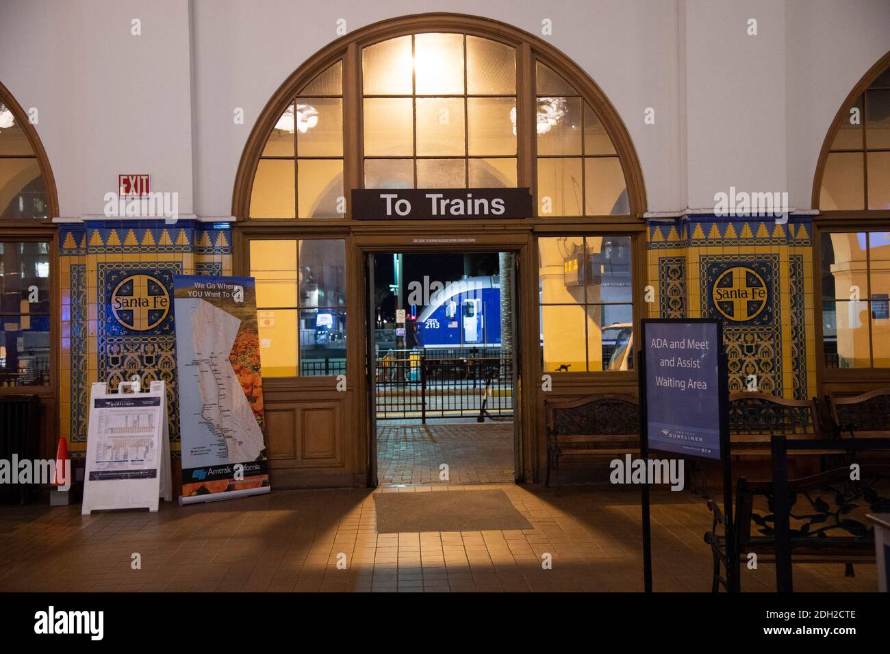 Historischer Bahnhof Santa Fe, Downtown San Diego, CA, (Foto von Casey B. Gibson) Stockfoto