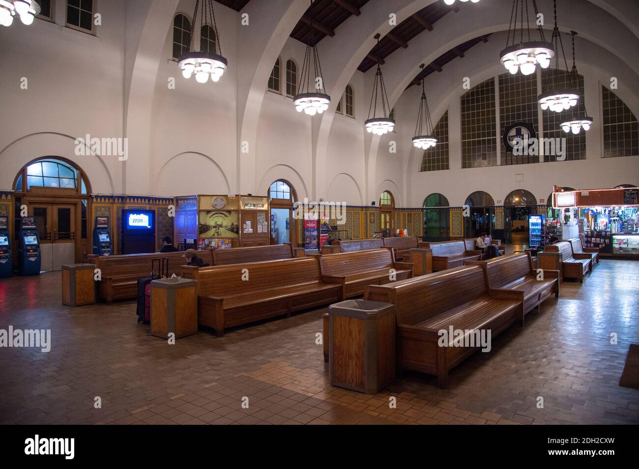 Historischer Bahnhof Santa Fe, Downtown San Diego, CA, (Foto von Casey B. Gibson) Stockfoto