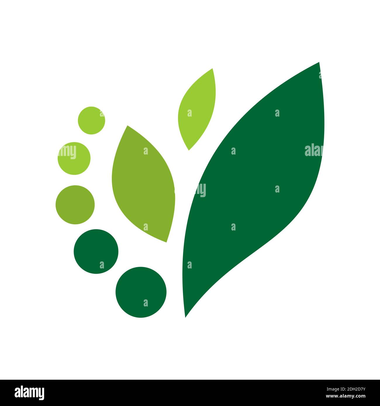 Abstraktes Blatt Natur grün Konzept Vektor-Logo Symbol Design Stock Vektor