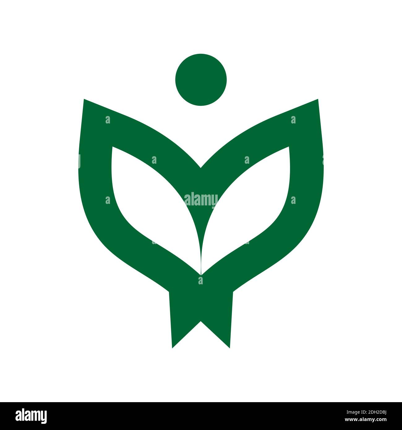 Abstraktes Blatt Natur grün Konzept Logo Symbol Vektor Konzept Design Stock Vektor