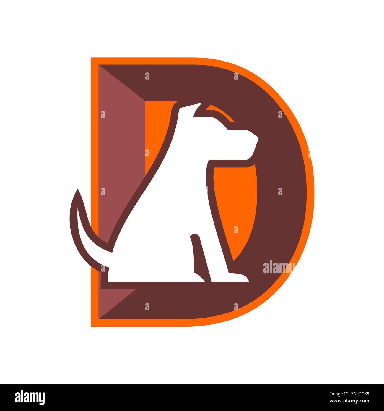 Abstrakter Buchstabe D Hund Logo Symbol Vektor Konzept Design Stock Vektor
