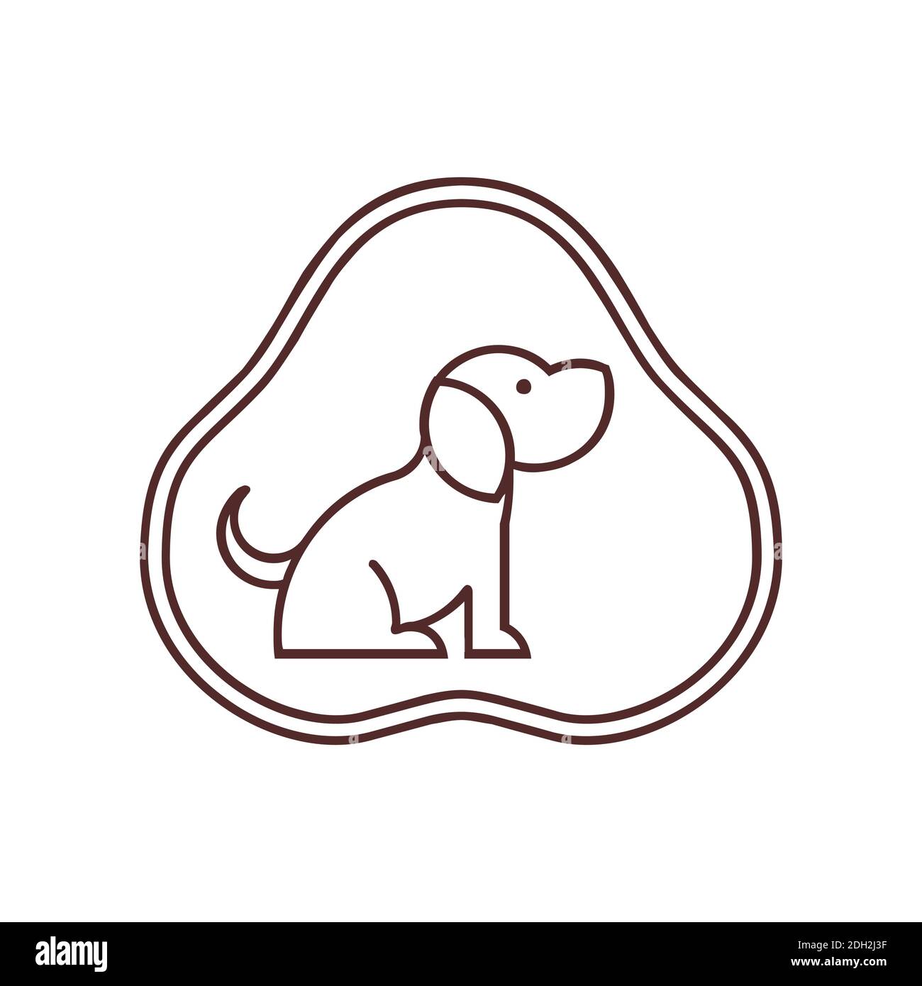 Niedlichen Hund Haustiere Konzept Logo Symbol Vektor Konzept Design Stock Vektor