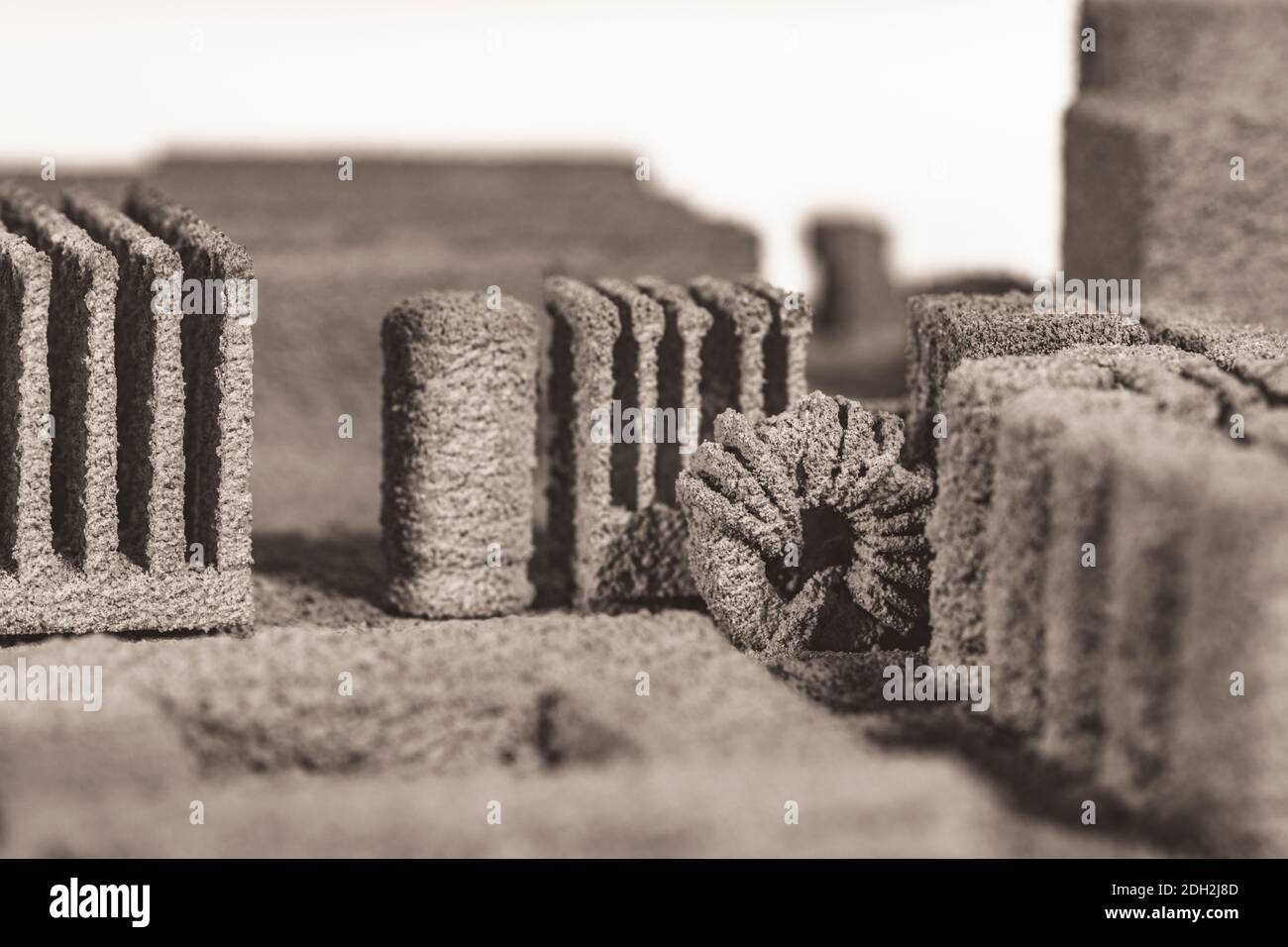 Monochromatische Sepia abstrakt von PC-Motherboard / Desktop-PC-Motherboard Oberfläche behandelt. Als Technologie abstrakt, abstrakte Computer, alte Technologie. Stockfoto