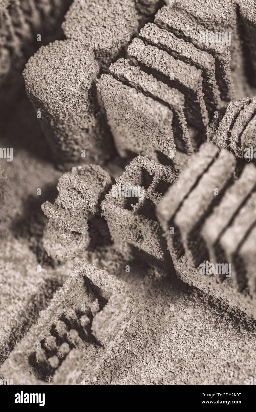 Monochromatische Sepia abstrakt von PC-Motherboard / Desktop-PC-Motherboard Oberfläche behandelt. Als Technologie abstrakt, abstrakte Computer, alte Technologie. Stockfoto