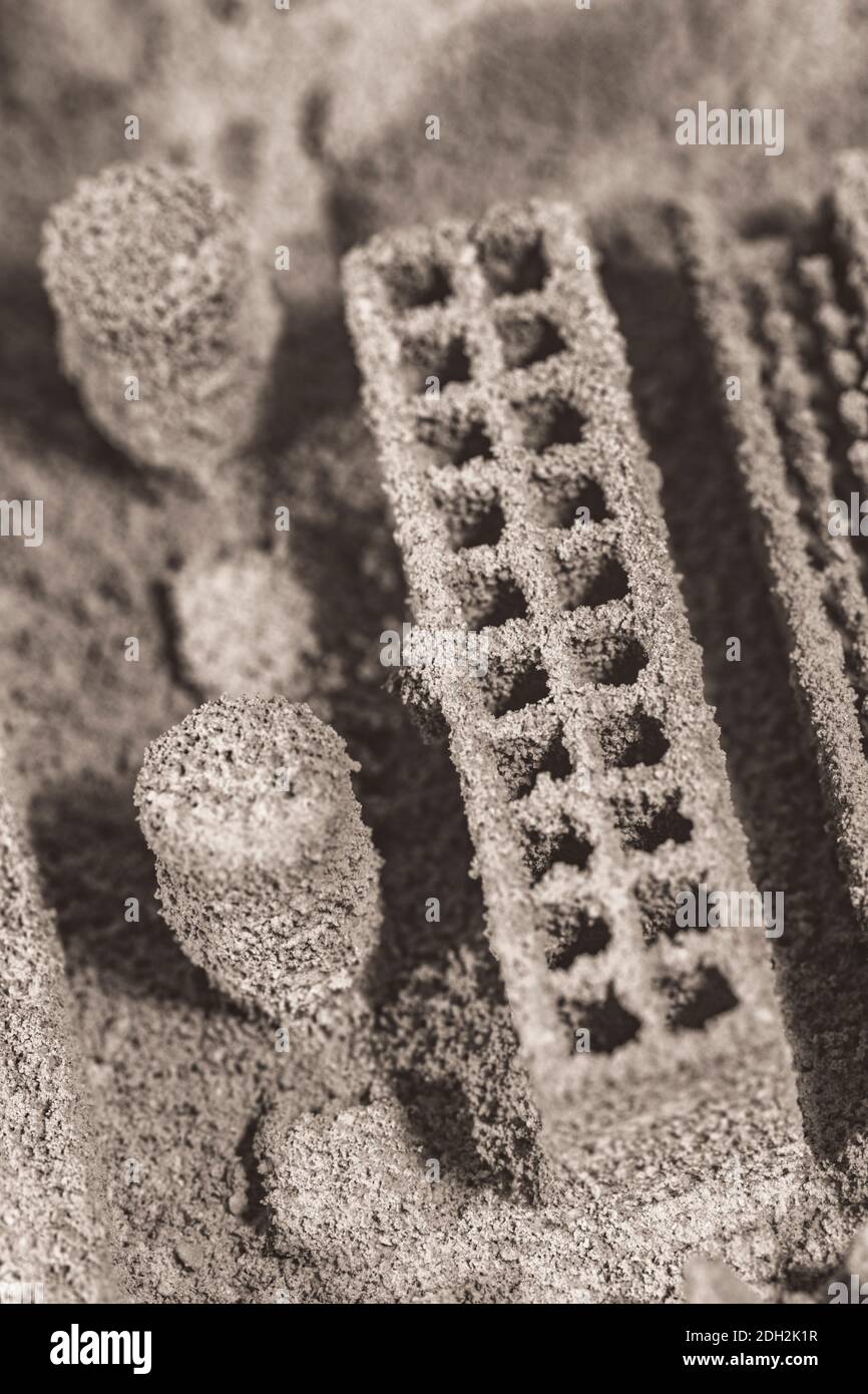 Monochromatische Sepia abstrakt von PC-Motherboard / Desktop-PC-Motherboard Oberfläche behandelt. Als Technologie abstrakt, abstrakte Computer, alte Technologie. Stockfoto