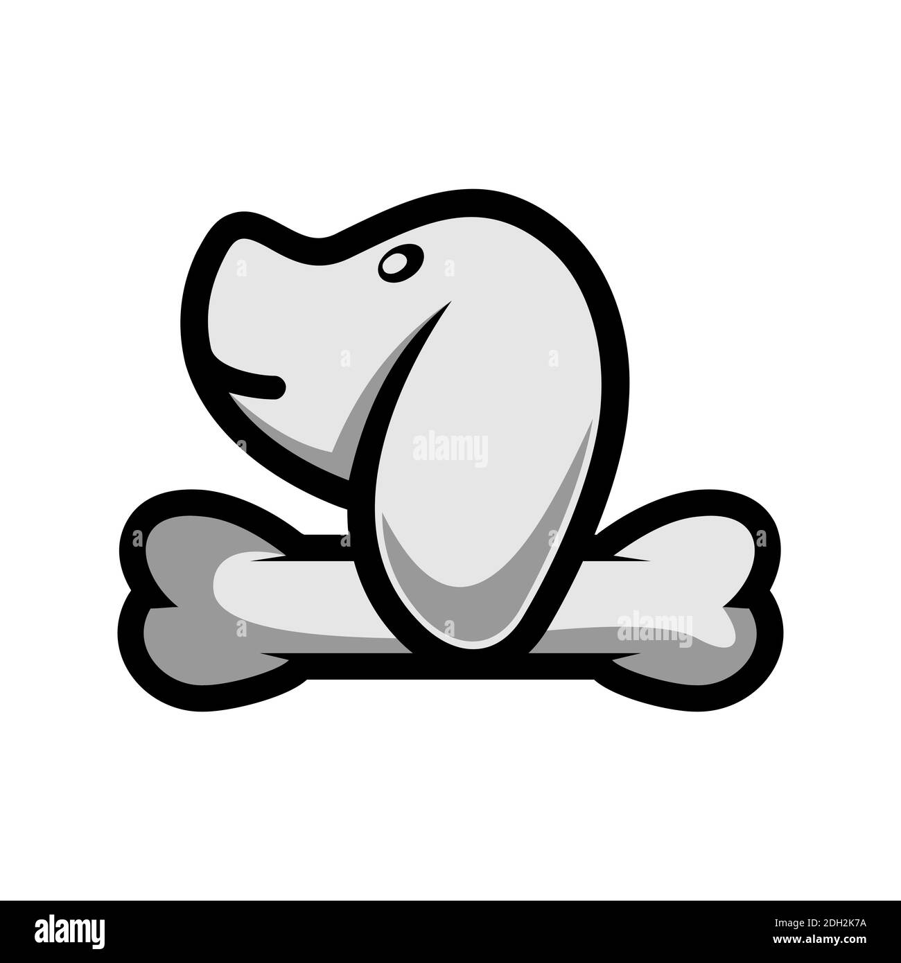 Hund Knochen Konzept Logo Symbol Vektor Konzept Design Stock Vektor