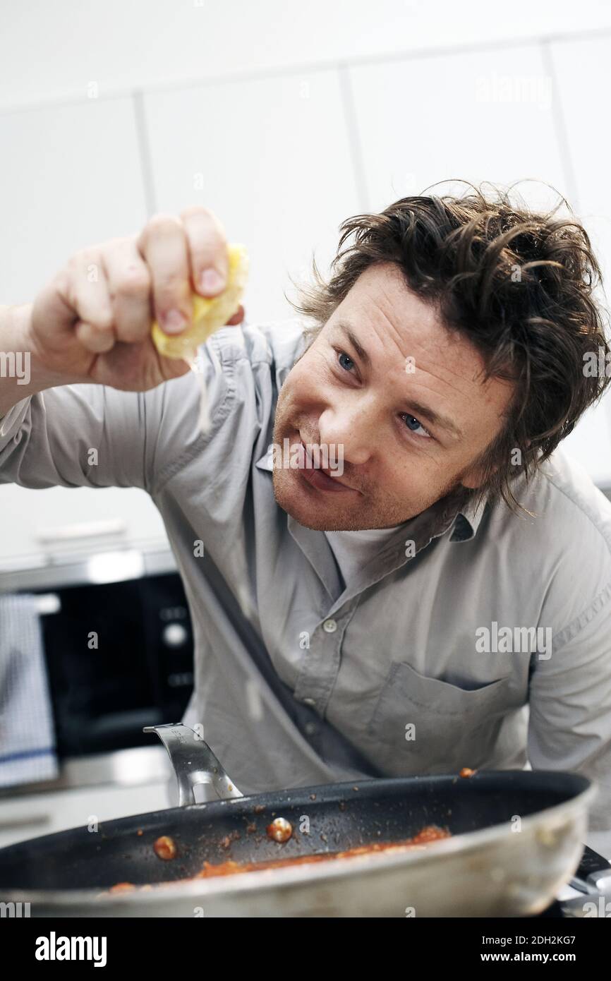 GROSSBRITANNIEN / London/ Starkoch Jamie Oliver 3. Januar 2000. Stockfoto