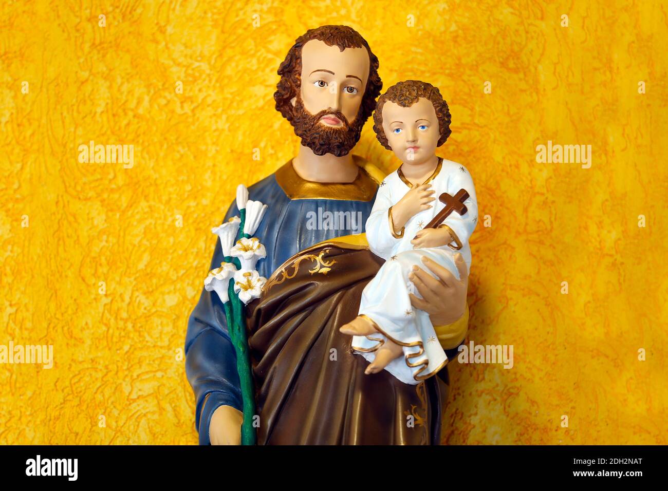 Saint Joseph und das Jesuskind der Katholischen Kirche - Sao Jose - Menino Jesus-St Joseph Stockfoto