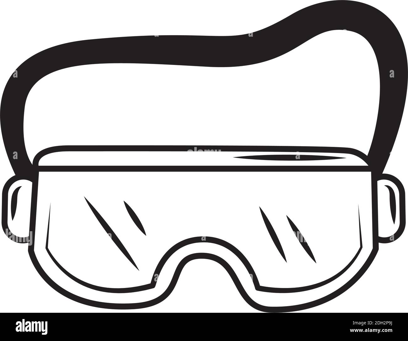 Medizinische Schutzbrille Schutzausrüstung Skizze Symbol Vektor  Illustration Stock-Vektorgrafik - Alamy