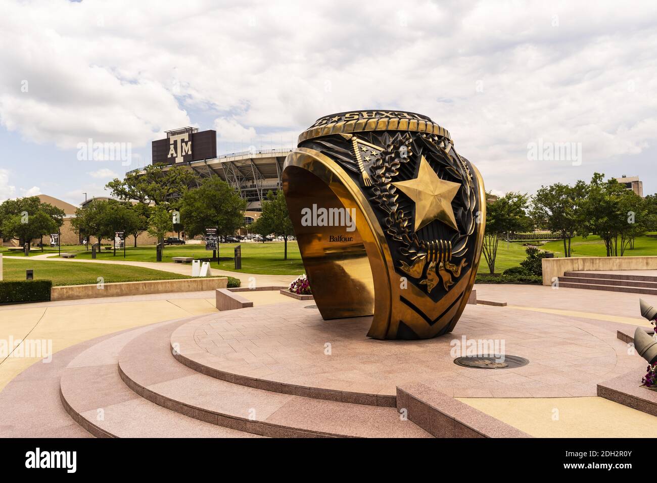 Blick auf die Texas AM University in College Station, Texas Stockfoto