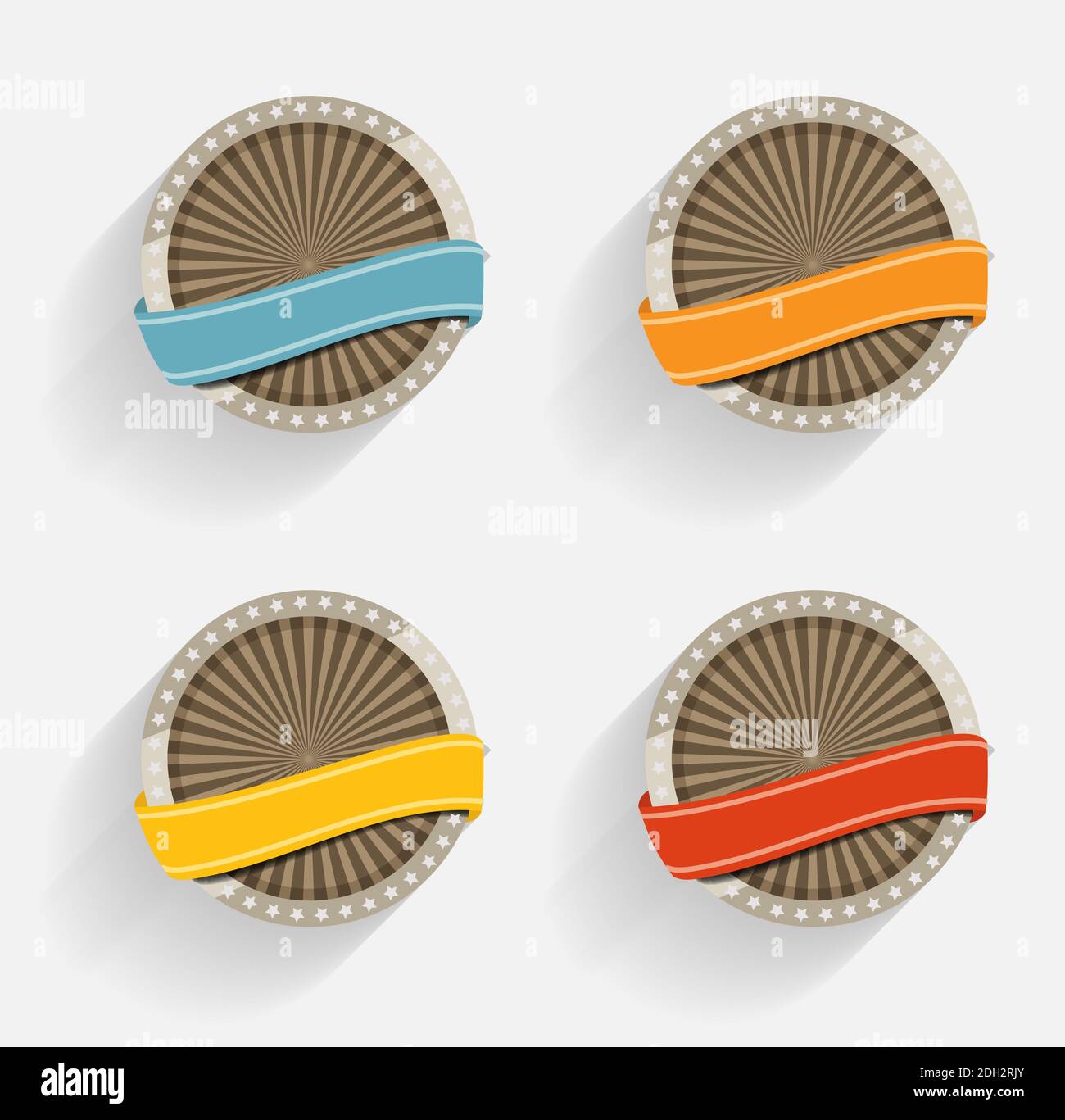 Label-Set im Retro-Stil Stockfoto