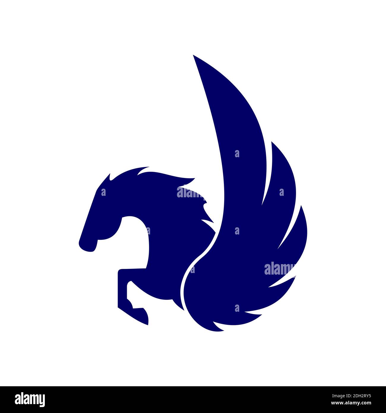 pegasus blau Konzept Logo Symbol Vektor Konzept Design Stock Vektor
