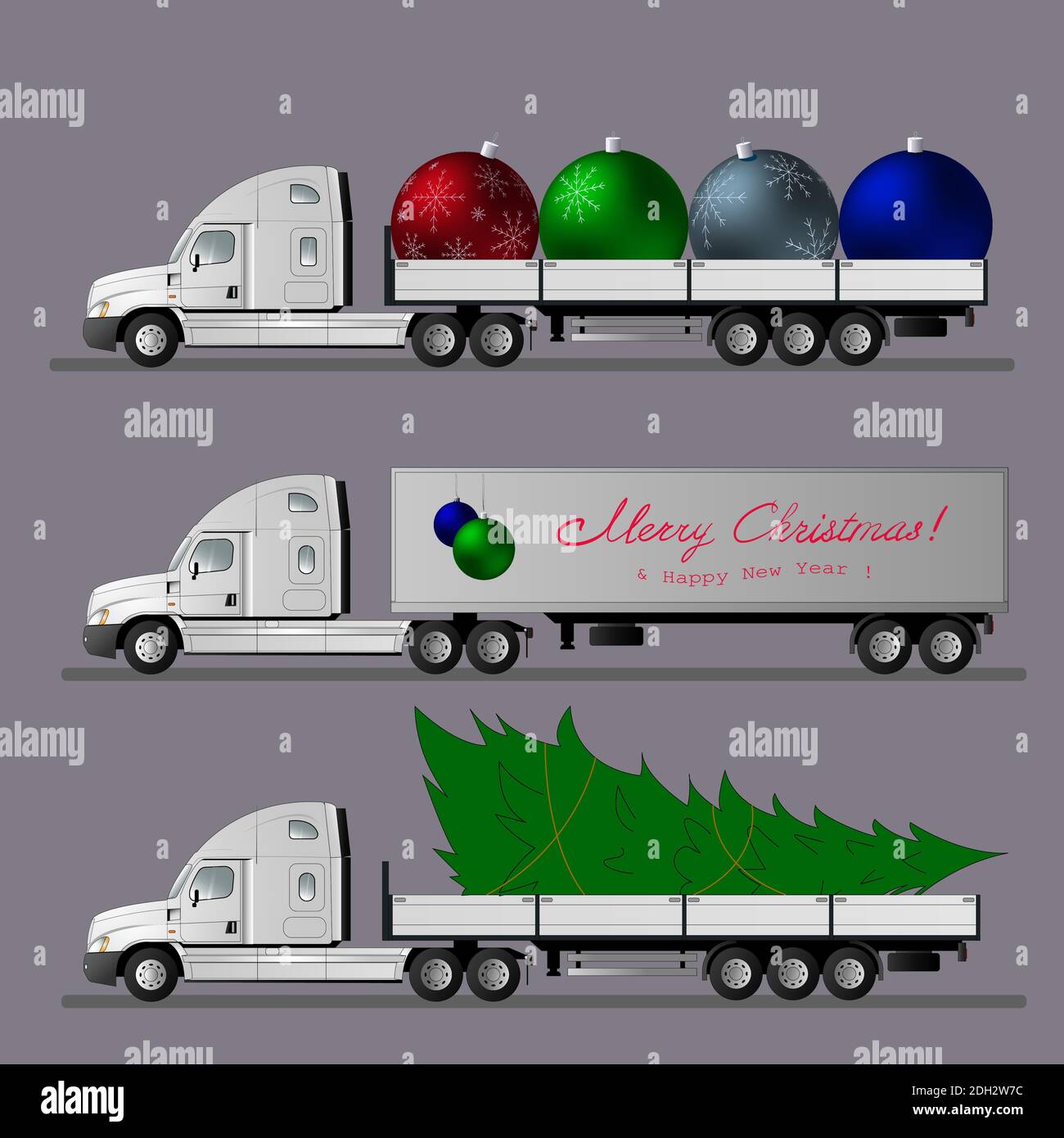 Weihnachten und Neujahr. Stock Vektor