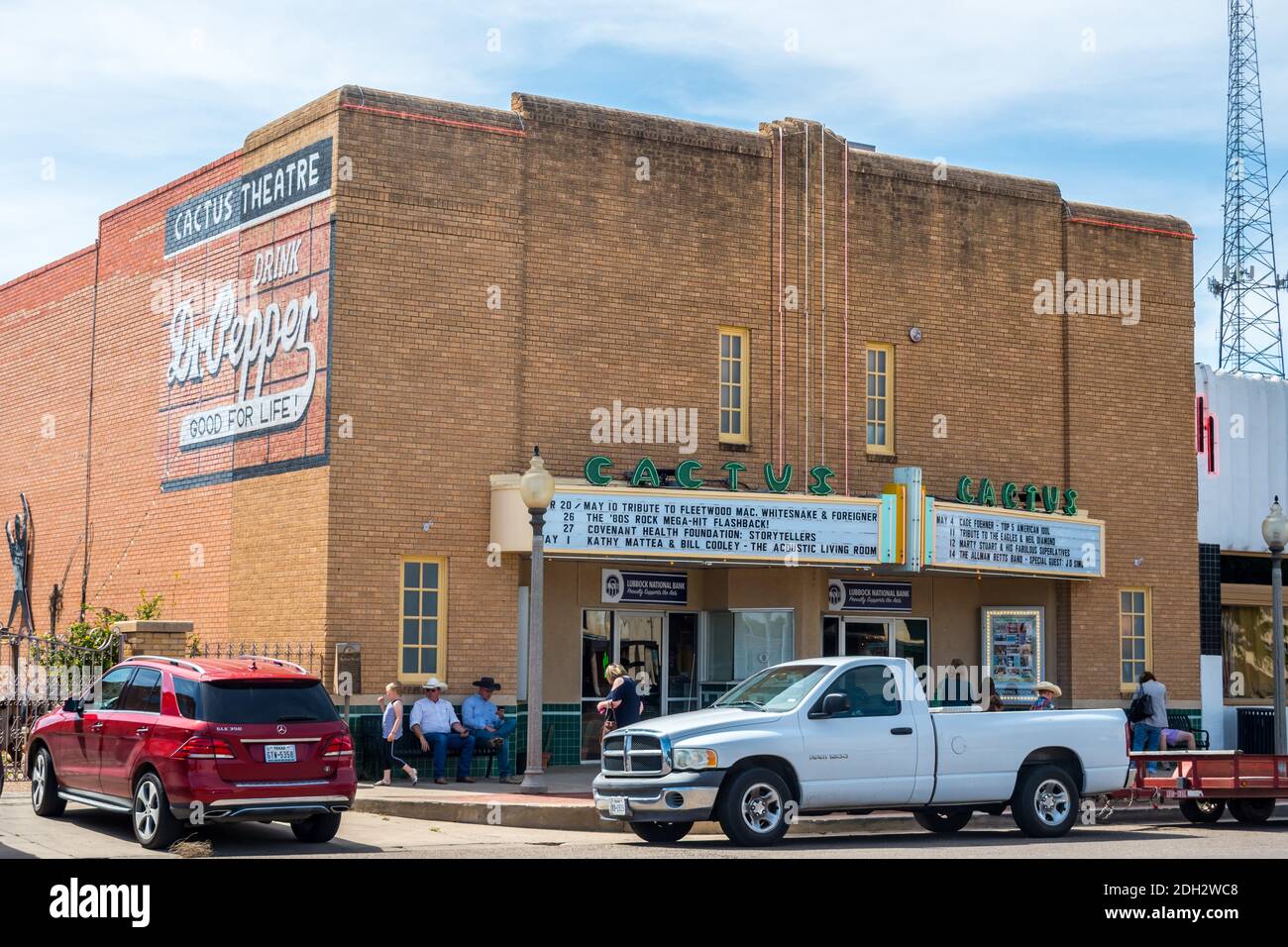 Veranstaltet Live-Musikproduktionen, Musicals und Theaterstücke in Lubbock, Texas Stockfoto