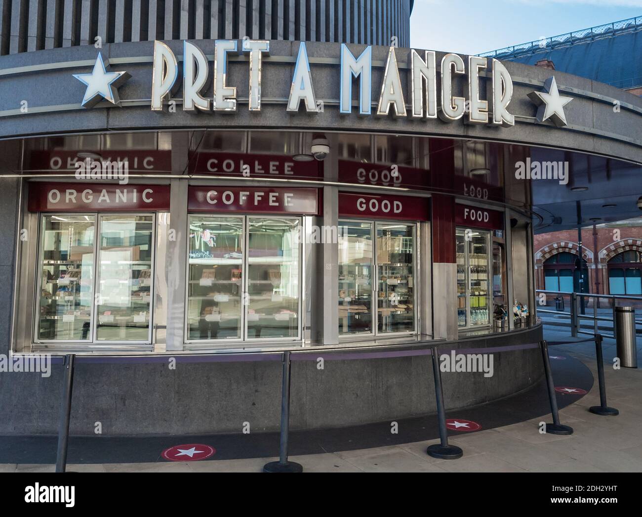 Ein Zweig der Kette Fast Casual Restaurant Pret A Manger. Stockfoto