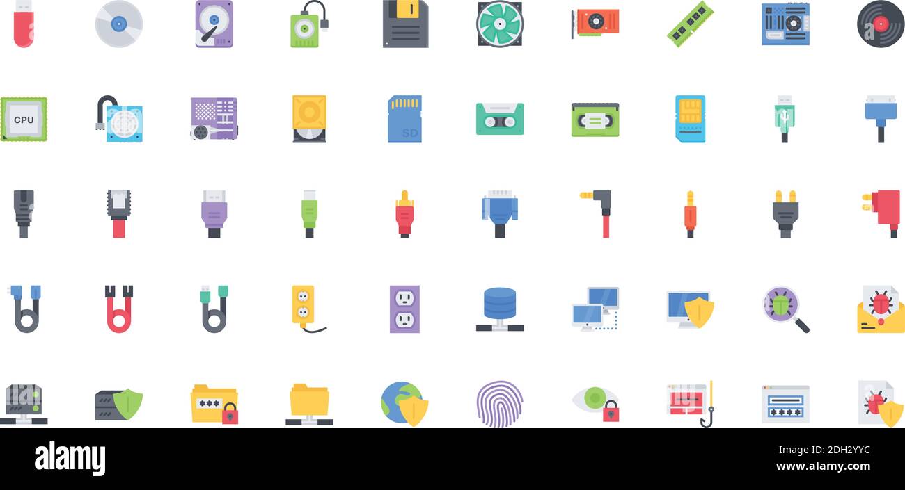 Die Computer- und Datensymbole Stock Vektor