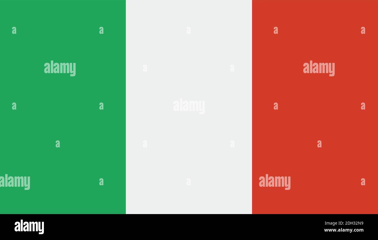 Nationale Flagge von Italien, Europäische Landesflagge. Stock Vektor