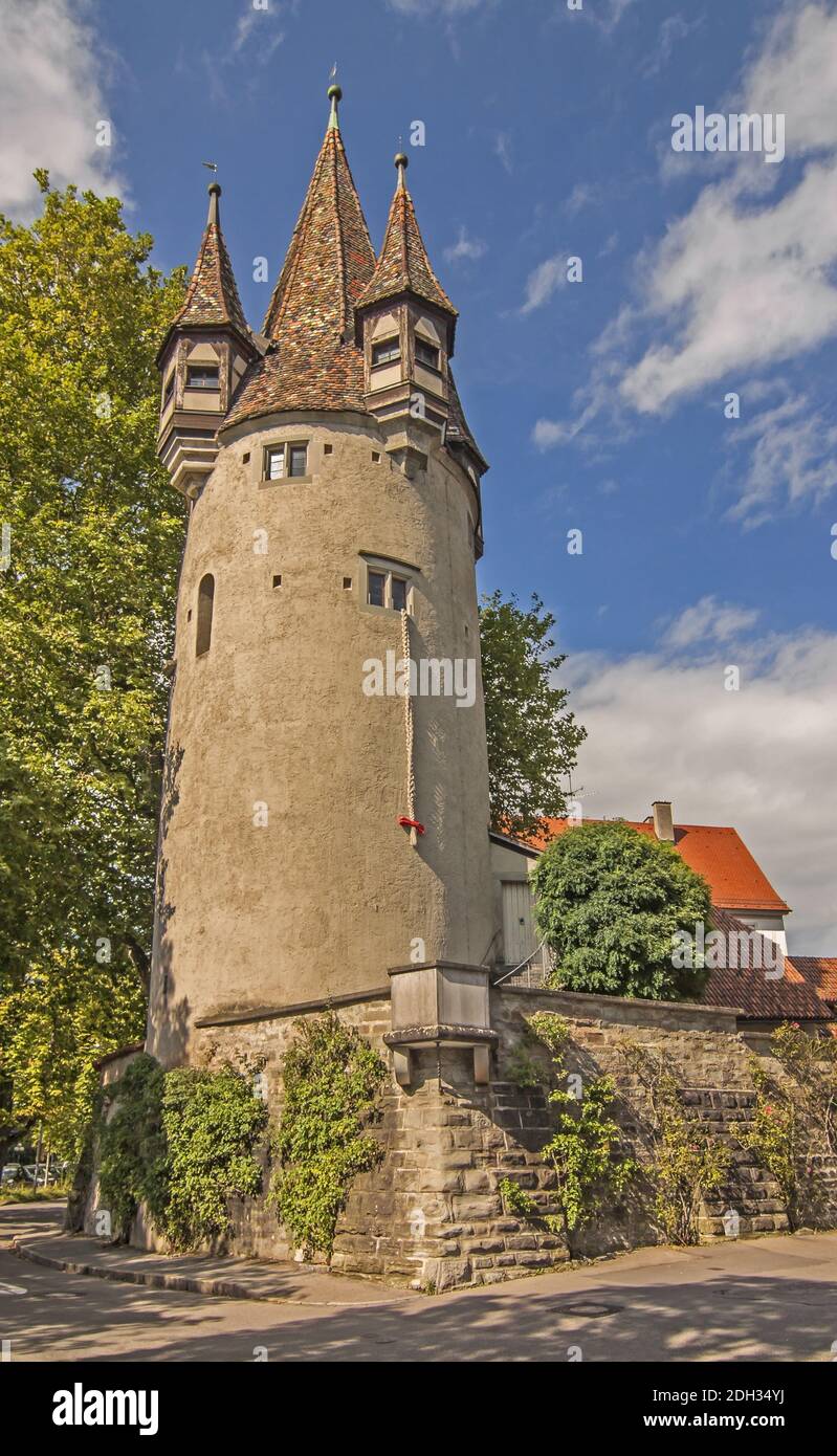 Dieb Tower, Lindau am Bodensee, Bayern Stockfoto