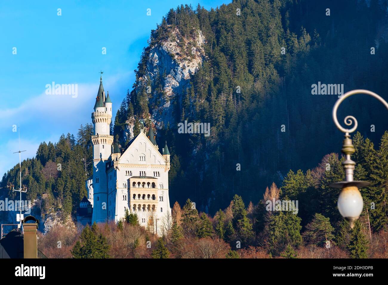 Das berühmte bayerische Wahrzeichen Schloss Neuschwanstein in Deutschland Stockfoto