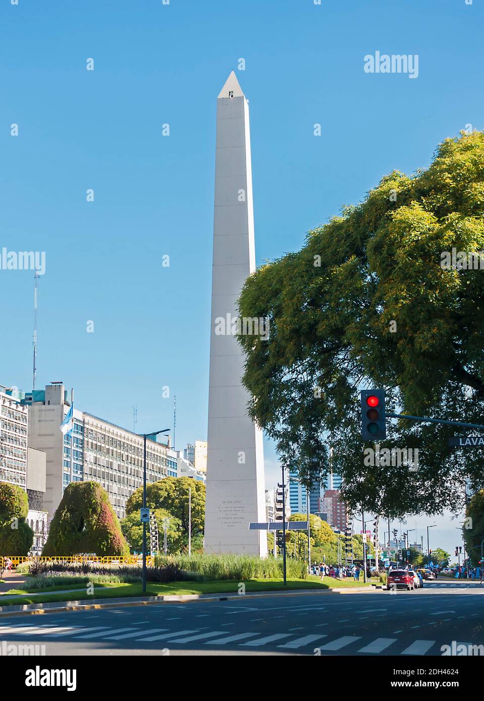 Der Obelisk an der Avenida 9 de Julio, Buenos Aires, Argentinien Stockfoto