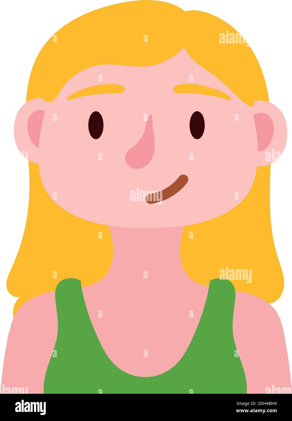 Junge blonde Frau Avatar Charakter Symbol Vektor Illustration Design Stock Vektor