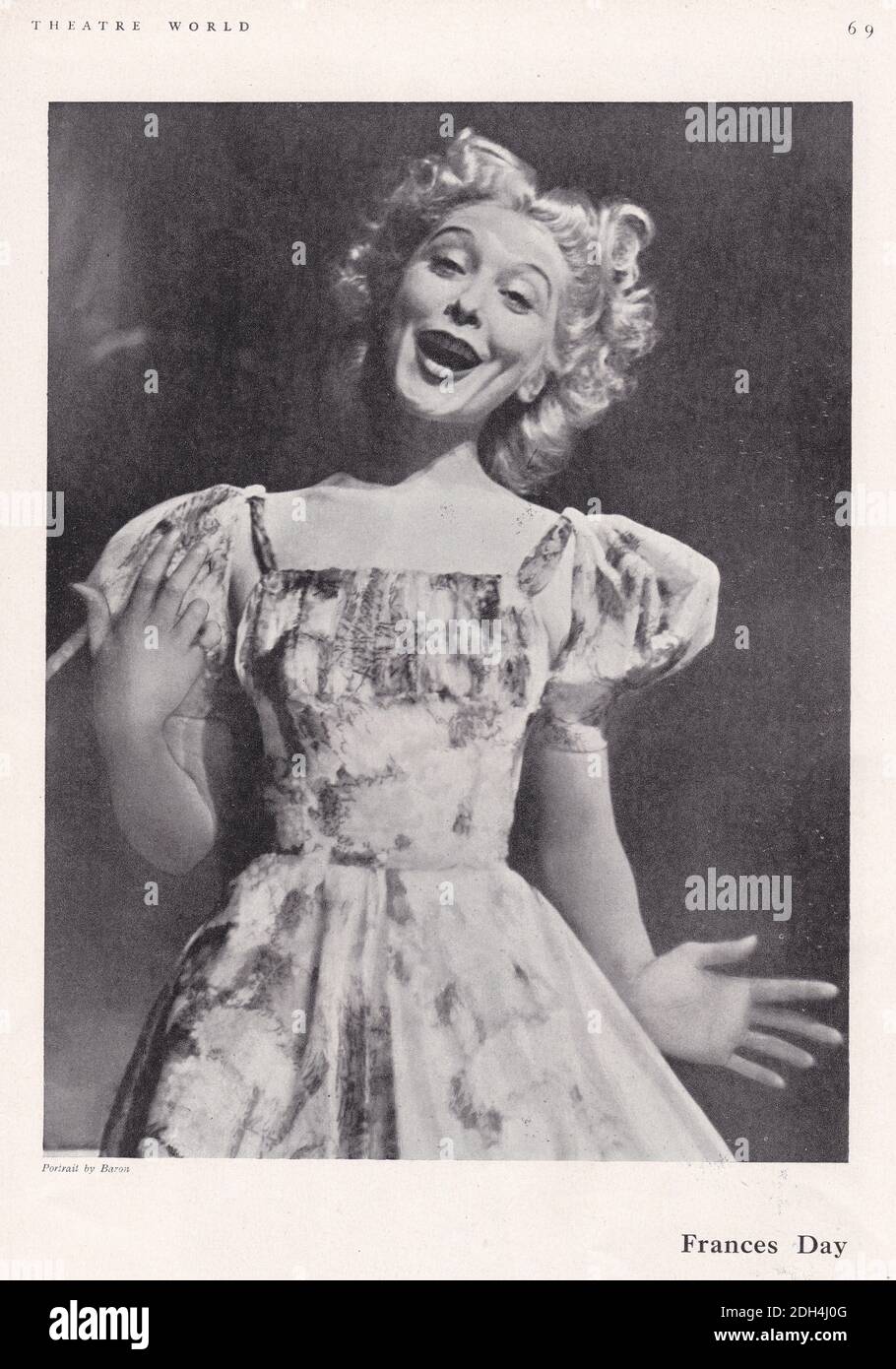 Frances Day - amerikanische Schauspielerin und Sängerin, die große Popularität in Großbritannien in den 1930er Jahren erreicht. Stockfoto