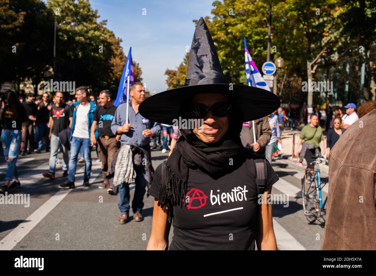 Demonstration in Paris gegen das neue Arbeitsgesetz. September 21, 2017. Foto von Raphael Lafargue/ABACAPRESS.COM Stockfoto