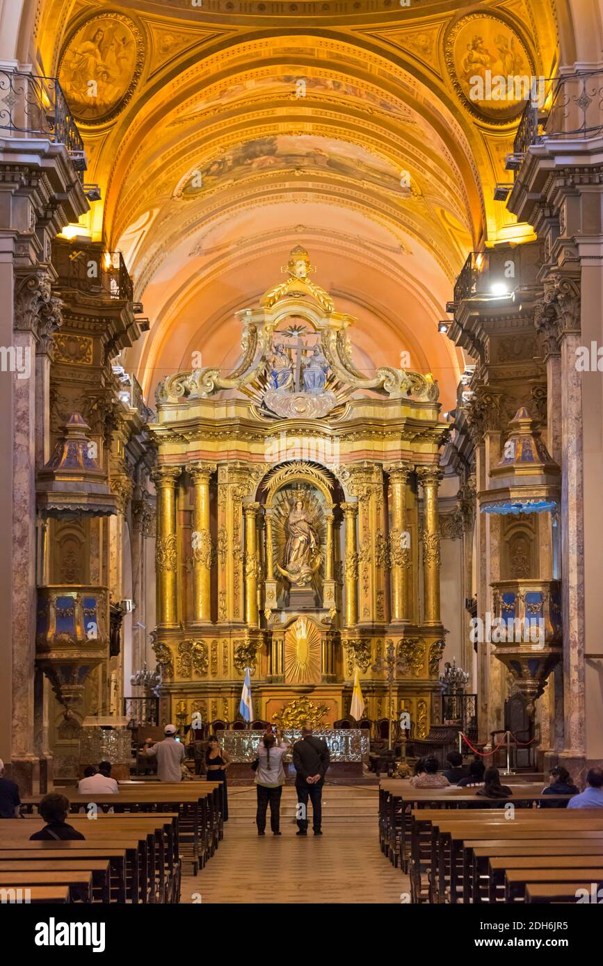 Hauptschiff der Kathedrale von Buenos Aires, Buenos Aires, Argentinien Stockfoto