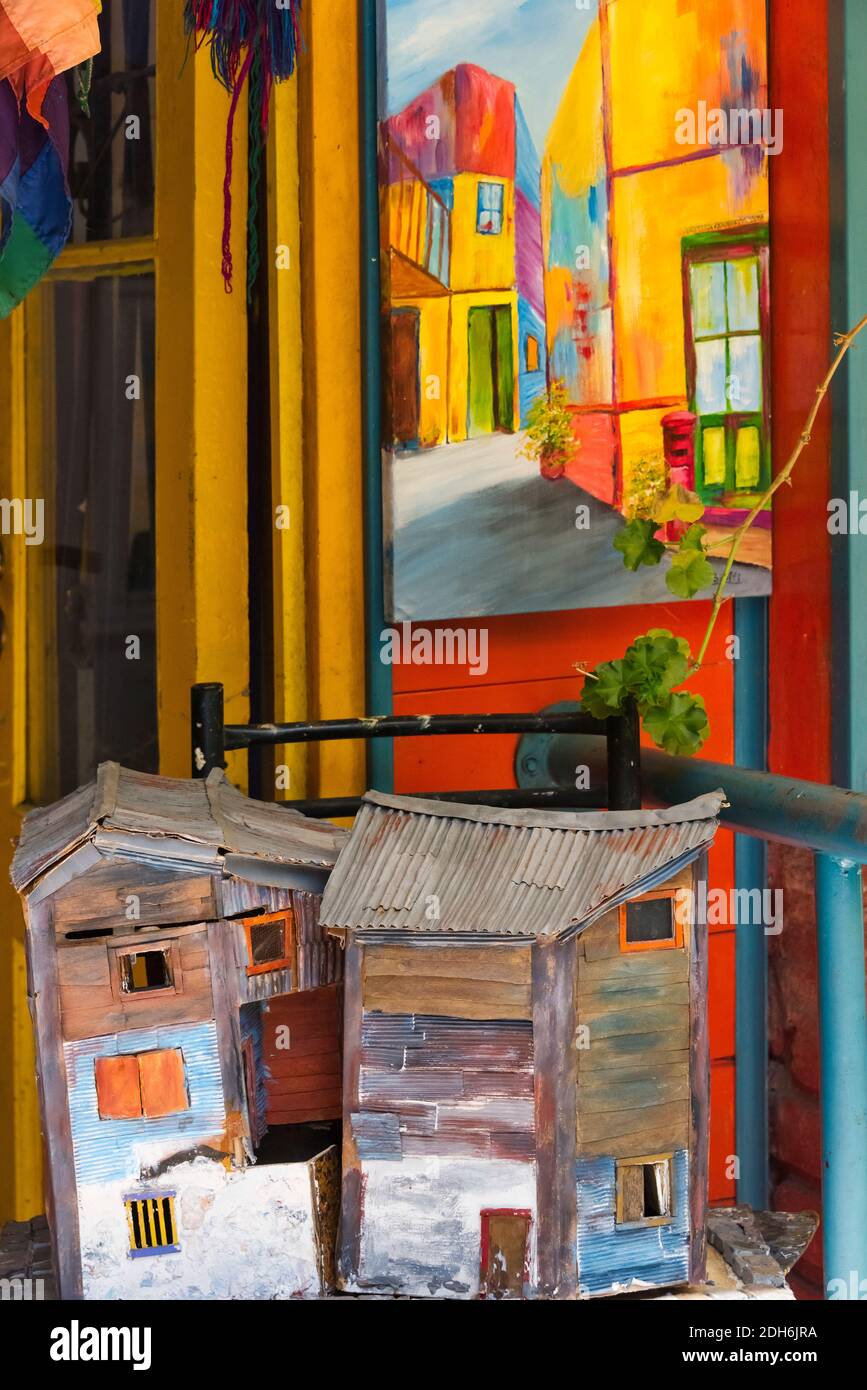 Farbenfrohes Gebäude in La Boca, Buenos Aires, Argentinien Stockfoto