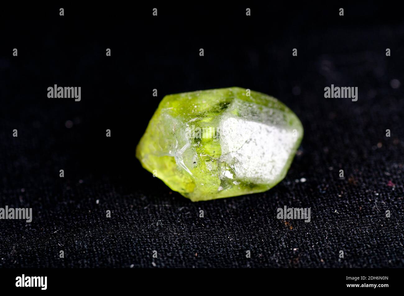Pulsierende grüne Forsterit crystal Mineral probe Juwel, Wissenschaft geologyv Stockfoto
