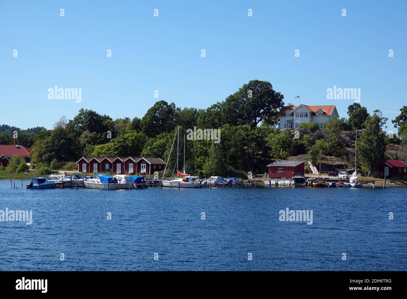 Küste bei Henan, Orust, Schweden Stockfoto