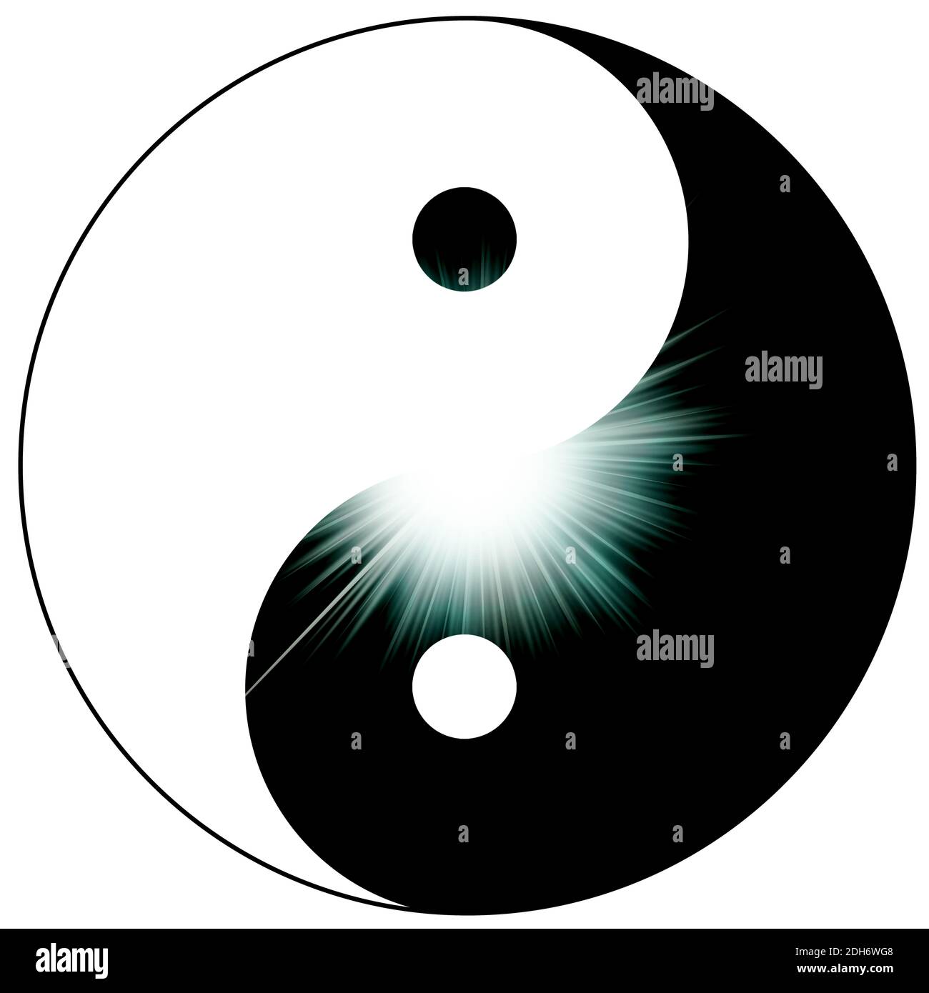 Yin, Yang, Medizin, chinesisch, tcm, Symbol, Zeichen, isoliert Stockfoto
