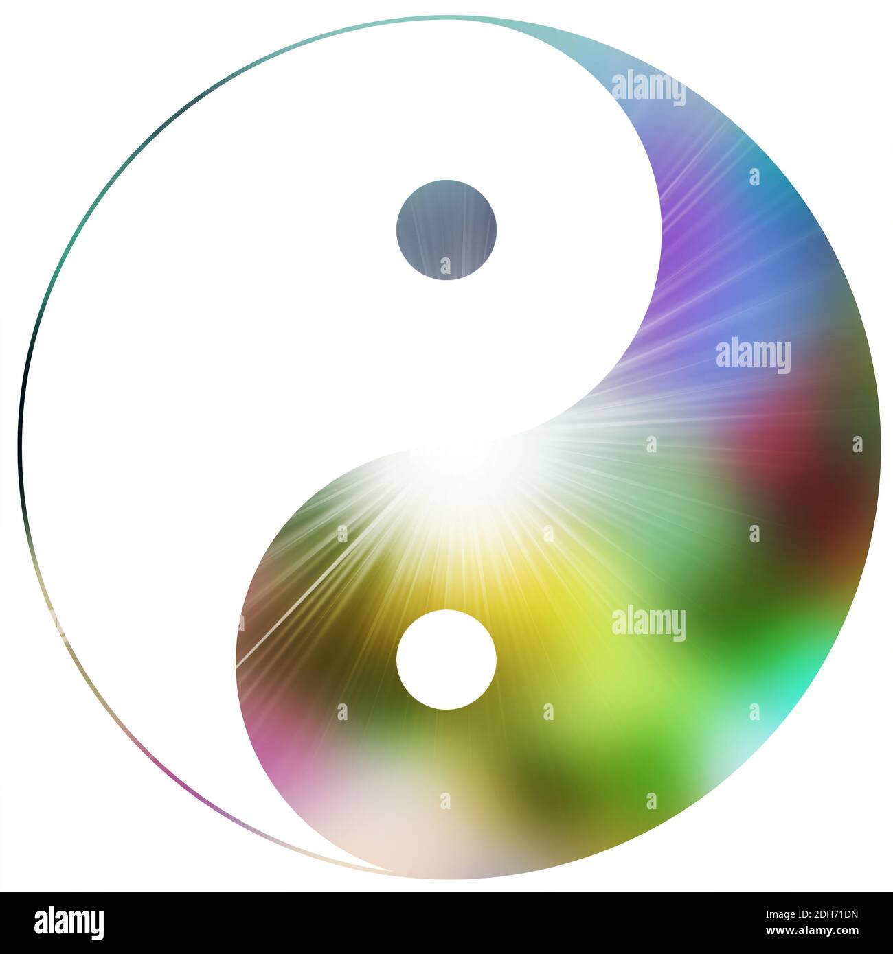 Yin, Yang, Medizin, chinesisch, tcm, Symbol, Zeichen, isoliert Stockfoto