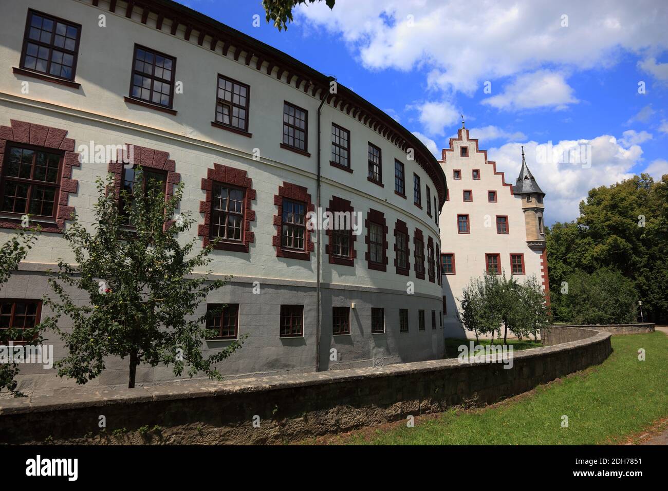Rundbau des Schlosses Elisabethenburg, Meiningen, Landkreis Schmalkalden-Meiningen, Thüringen, Deutschland Stockfoto