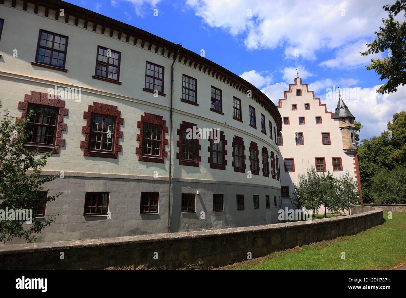 Rundbau des Schlosses Elisabethenburg, Meiningen, Landkreis Schmalkalden-Meiningen, Thüringen, Deutschland Stockfoto