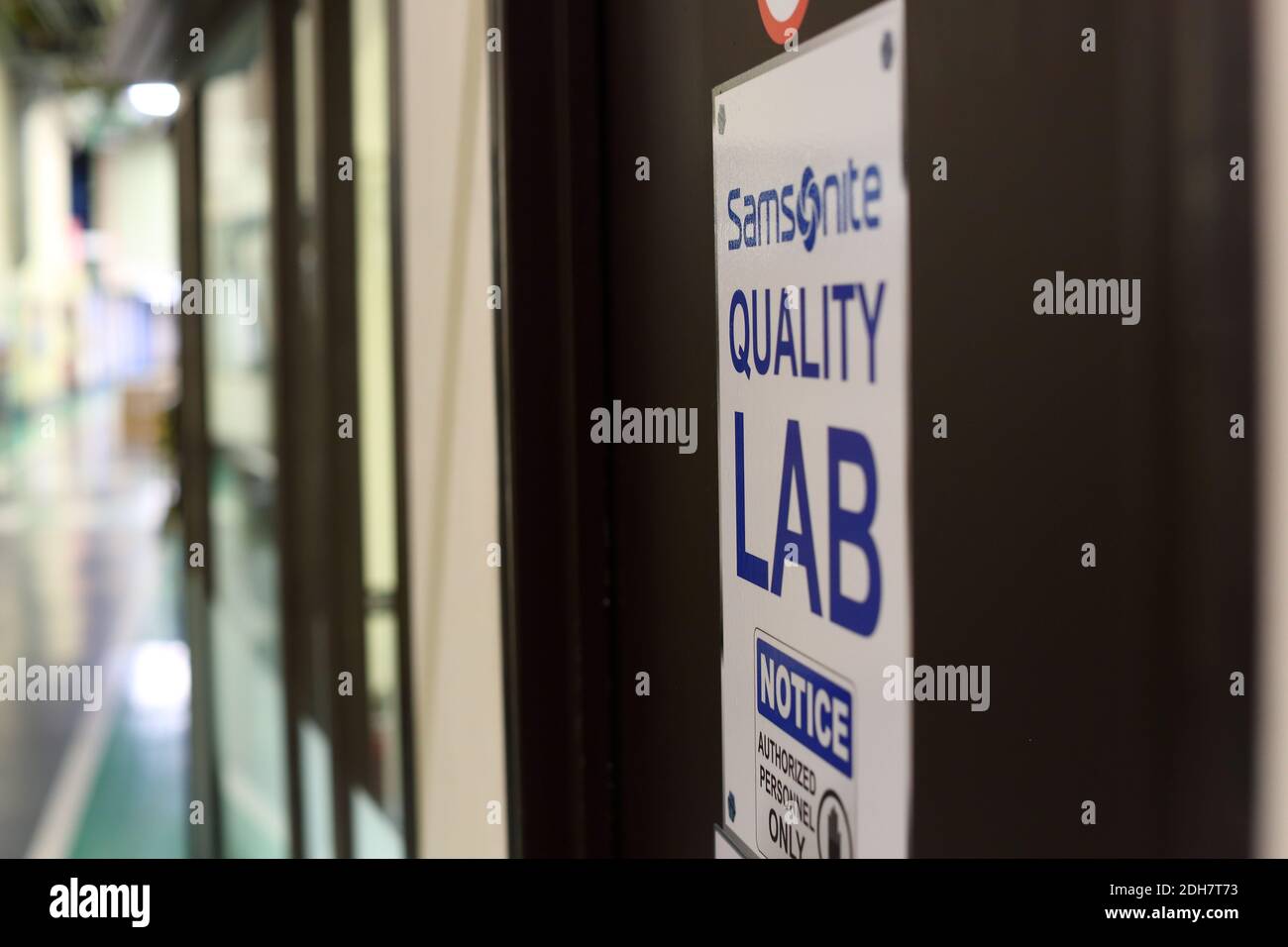 Samsonite Quality Lab, Oudenaarde, Belgien Stockfoto