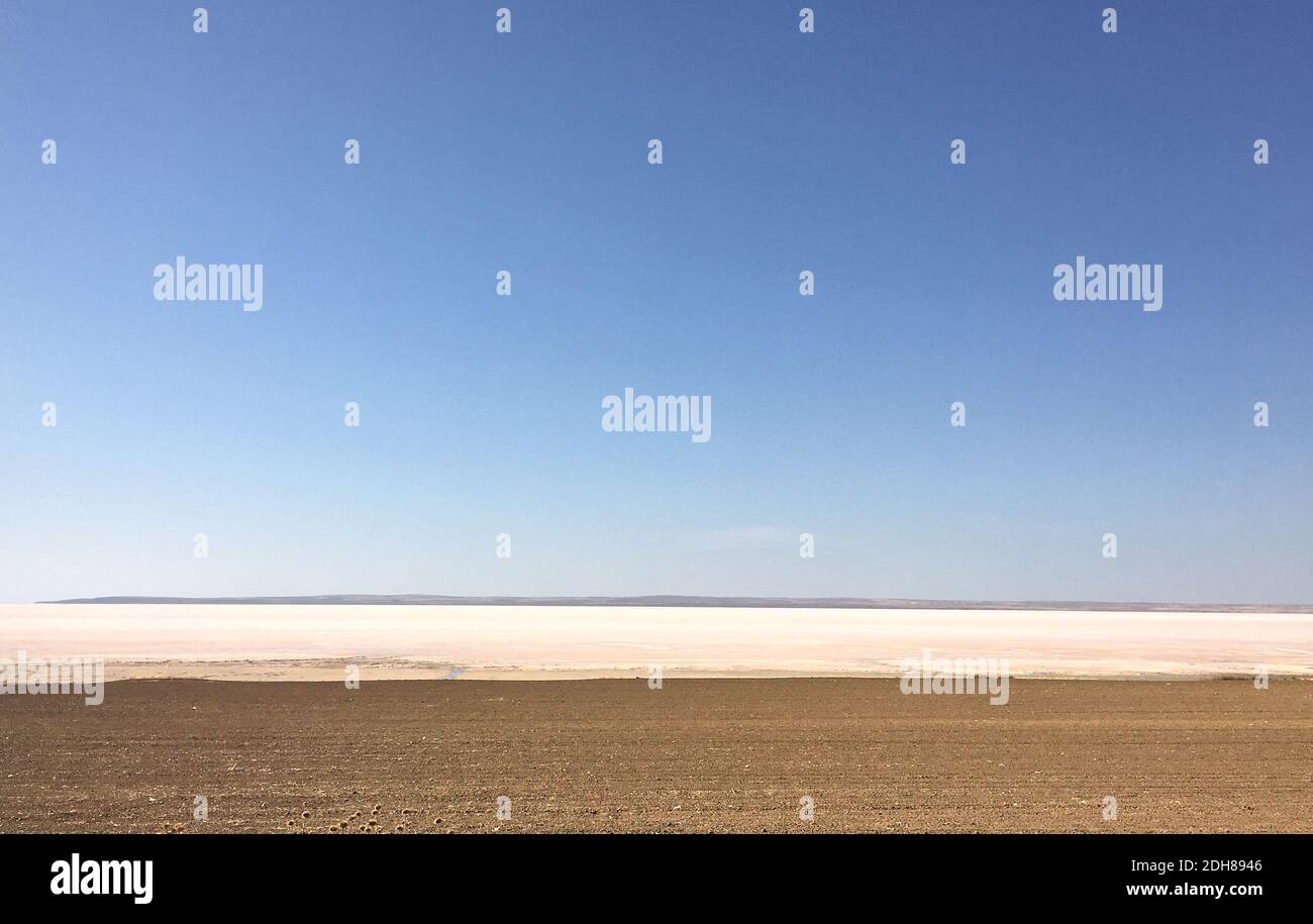 Eine schöne Aussicht vom Salt Lake in der Türkei Stockfoto