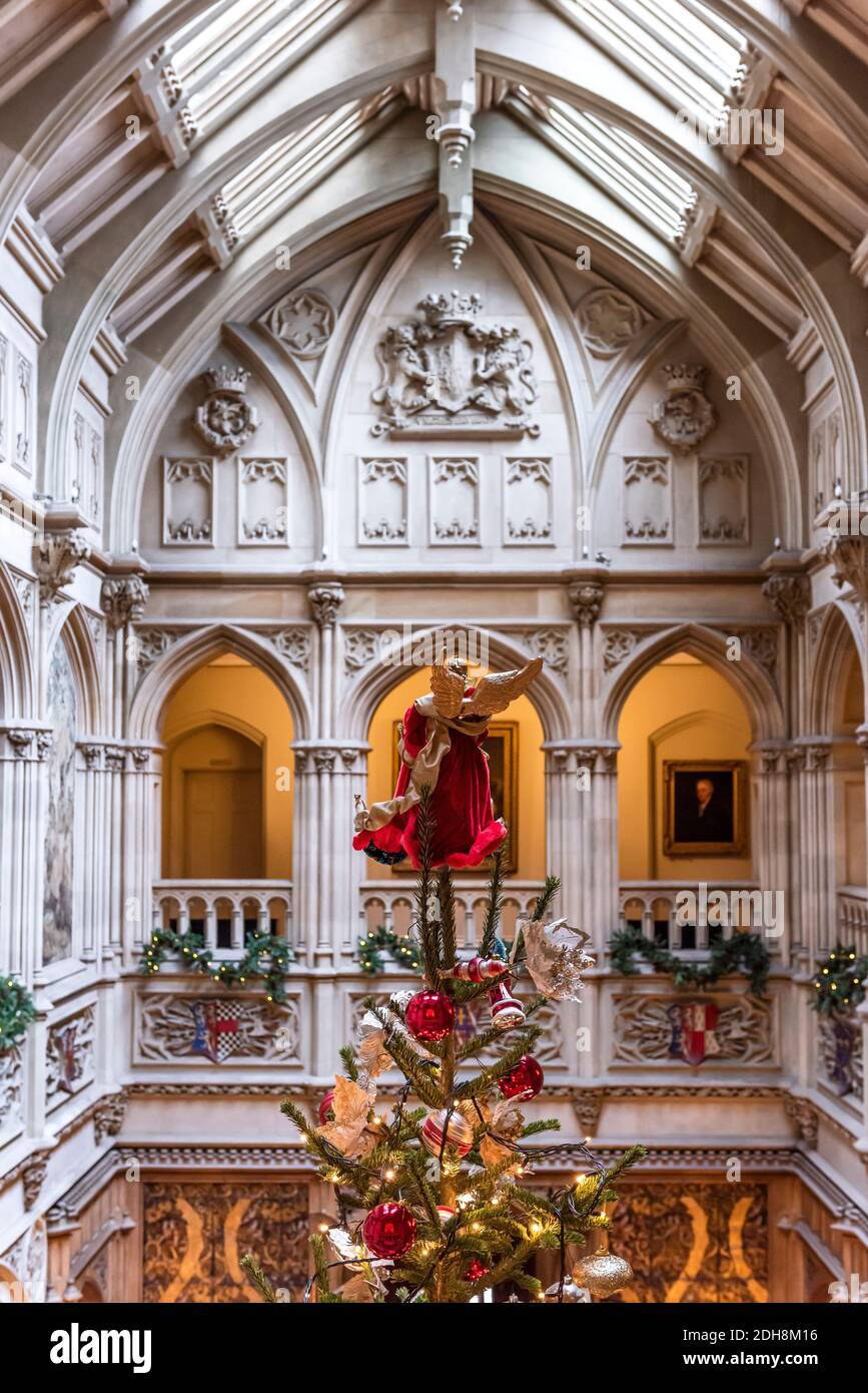 Weihnachten in Downtow Abbey Stockfoto