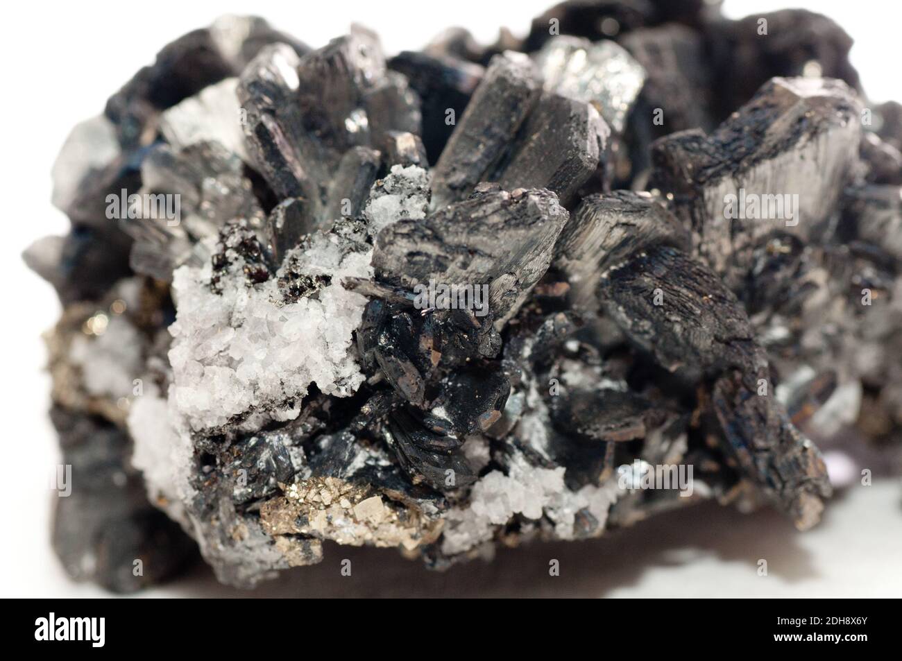 Antimonit Kristall mineral Sample, halb kostbare Seltene Erden Mineral Stockfoto