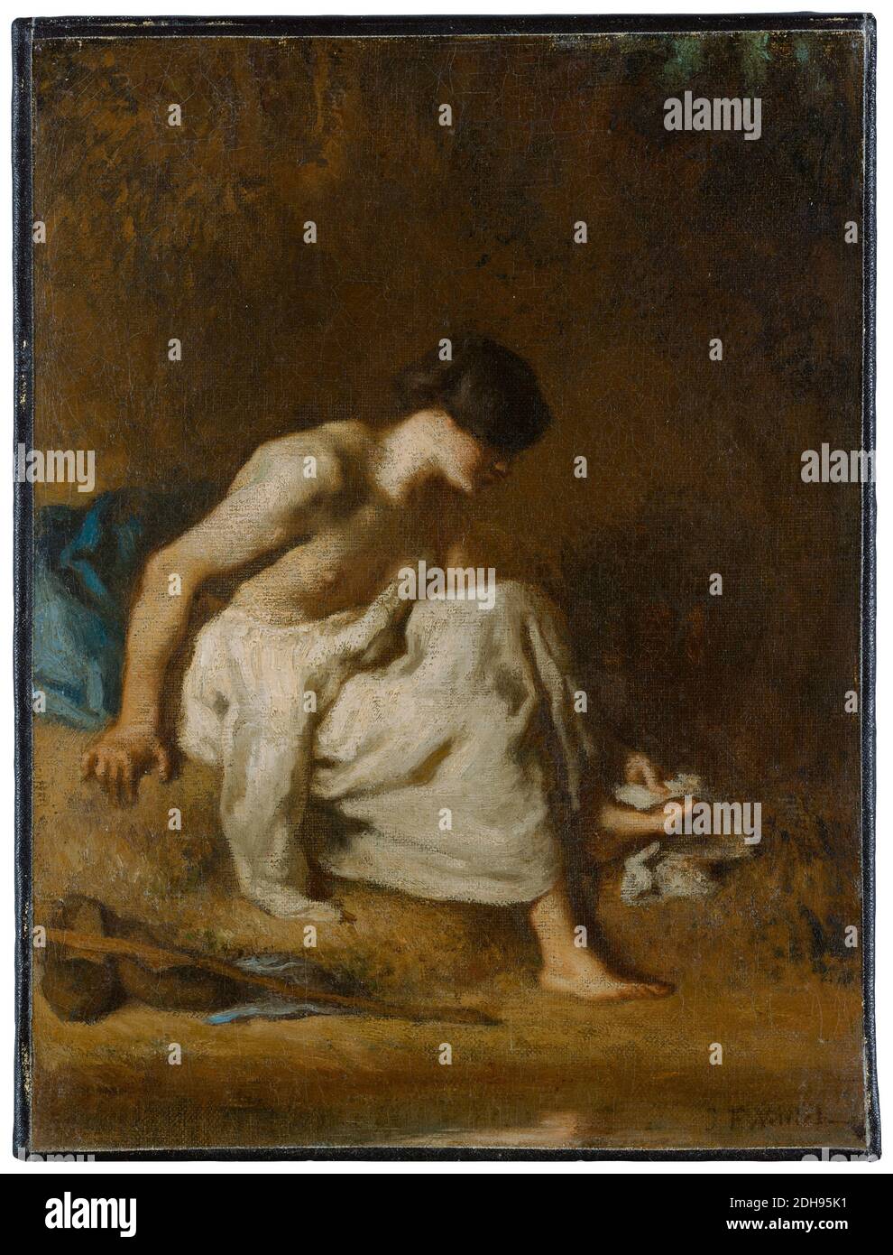 Die Bade, Gemälde von Jean Francois Millet, 1846-1848 Stockfoto