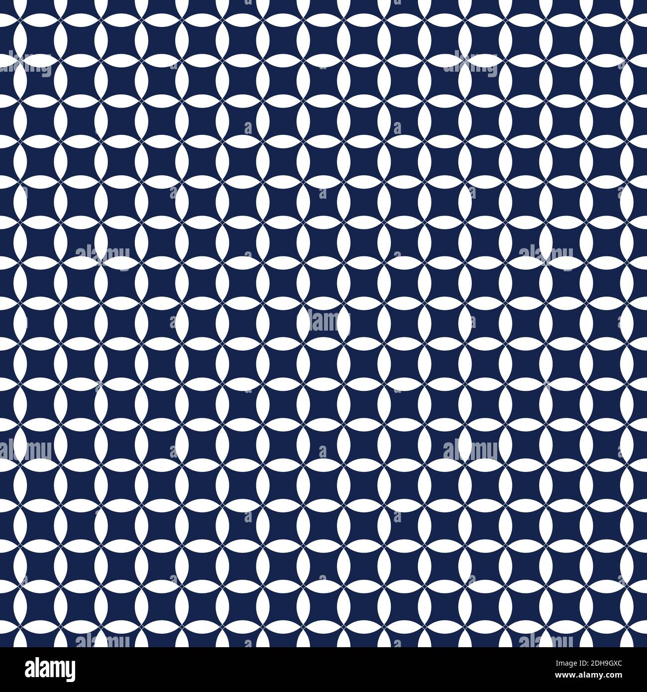 Asiatische nahtlose Kreise Muster. Japanisches blaues Muster. Ornament Vektor Illustration. Vektorgrafik Stock Vektor