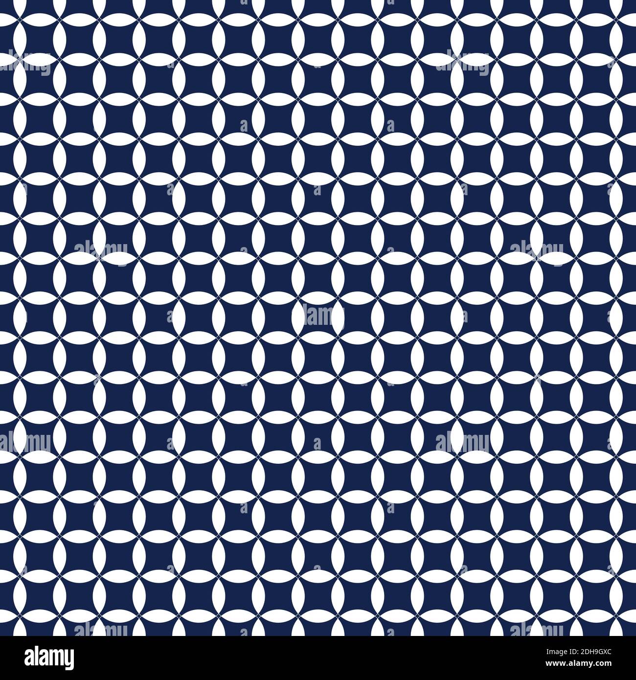 Asiatische nahtlose Kreise Muster. Japanisches blaues Muster. Ornament Vektor Illustration. Vektorgrafik Stock Vektor