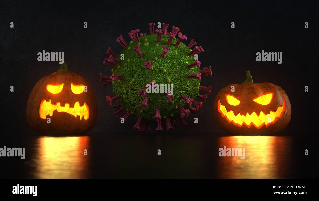 Coronavirus Krise Halloween Stockfoto