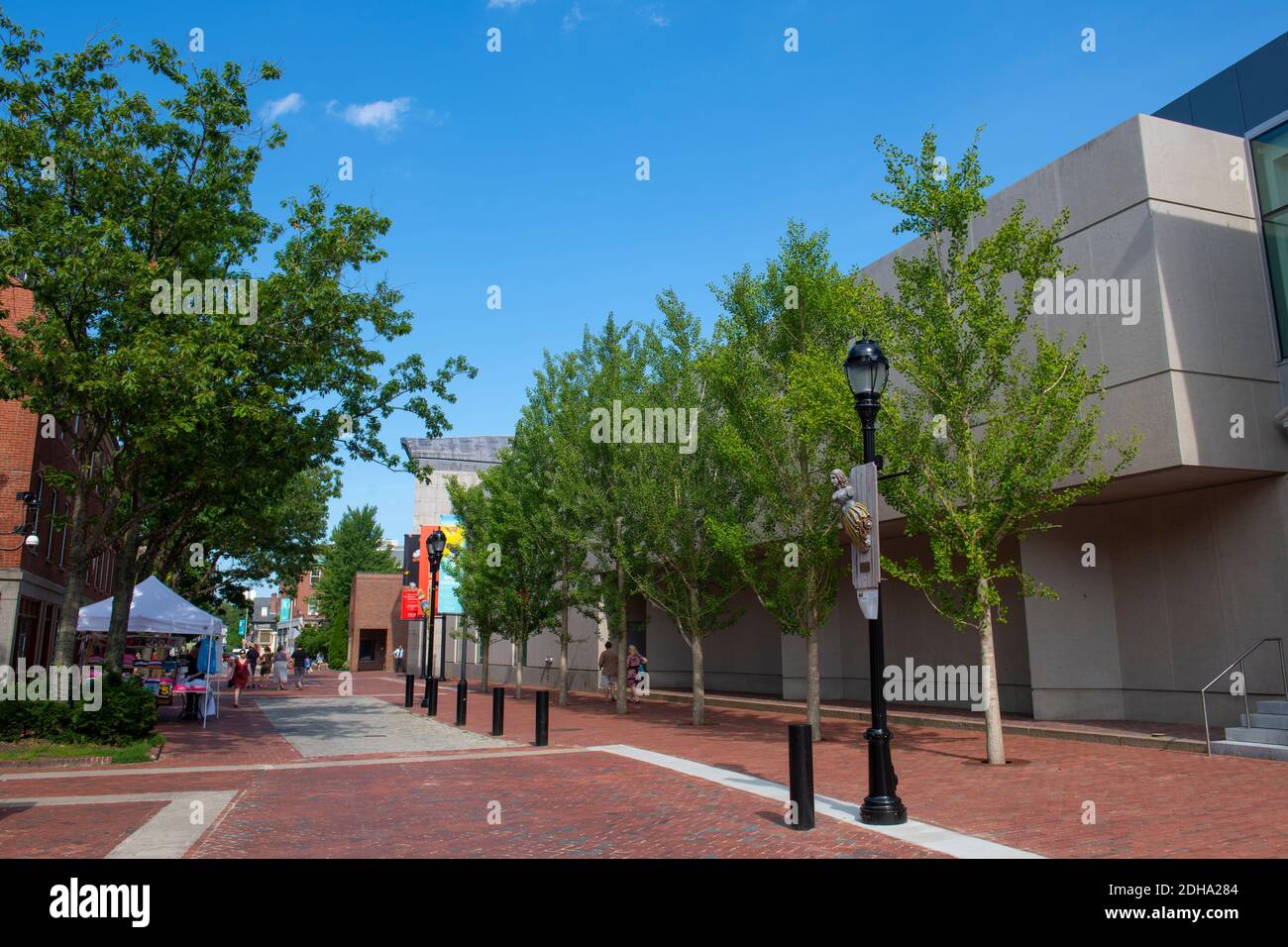 Peabody Essex Museum PEM Haupteingang an der 161 Essex Street im historischen Stadtzentrum von Salem, Massachusetts, USA. Stockfoto