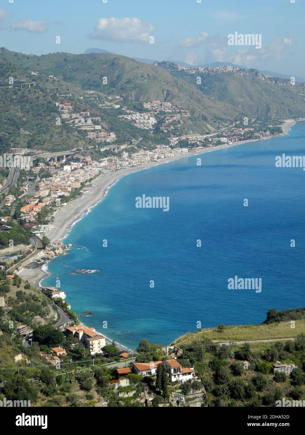 Küste in der Nähe von Taormina, Sizilien Stockfoto