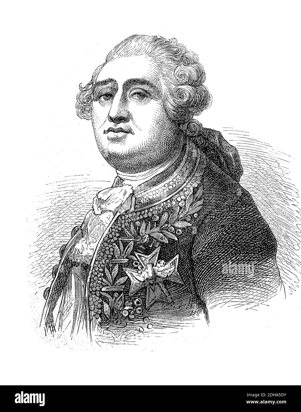 Ludwig XVI., Ludwig XVI., Prinz Louis-August von Frankreich, Herzog von Berry, Prinz Louis-Auguste de France, duc de Berry, 23. August 1754 - 21. Januar 1793, Aus dem Hause Bourbon wurde Dauphin nach dem Tod seines Vaters im Jahr 1765 und schließlich König von Frankreich und Navarra nach dem Tod seines Großvaters im Jahr 1774. / Ludwig XVI., Ludwig XVI., Prinz Ludwig-August von Frankreich, Herzog von Berry, Prinz Louis-Auguste de France, duc de Berry, 23. 1754. Bis 21. August. Januar 1793, aus dem Haus Bourbon wurde nach dem Tode eines Vaters 1765 Dauphin sowie nach dem Tode eines Großvaters 1774 schließlich Kö Stockfoto