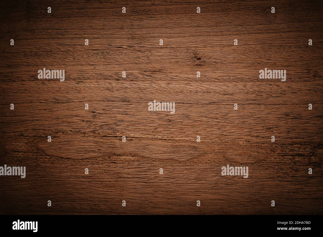 Dunkelbraune Holzstruktur Hintergrund. Stockfoto